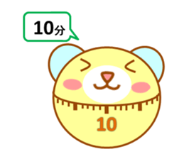 It is a blue ear of cute bear sticker #3747694