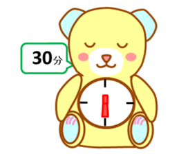 It is a blue ear of cute bear sticker #3747695