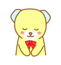 It is a blue ear of cute bear sticker #3747697