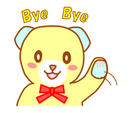 It is a blue ear of cute bear sticker #3747700