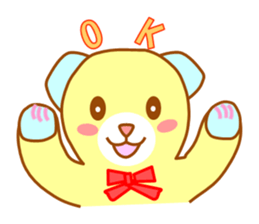 It is a blue ear of cute bear sticker #3747704