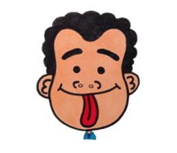 Middle-aged man of a punch perm. sticker #3748129