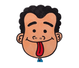 Middle-aged man of a punch perm. sticker #3748129