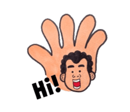 Middle-aged man of a punch perm. sticker #3748132