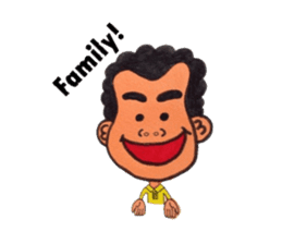 Middle-aged man of a punch perm. sticker #3748146