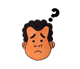 Middle-aged man of a punch perm. sticker #3748147