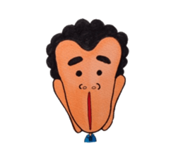 Middle-aged man of a punch perm. sticker #3748148