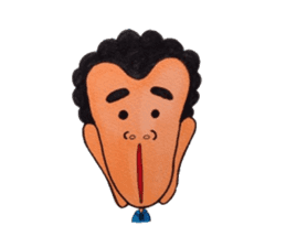 Middle-aged man of a punch perm. sticker #3748148