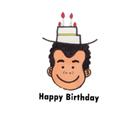 Middle-aged man of a punch perm. sticker #3748152