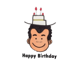 Middle-aged man of a punch perm. sticker #3748152