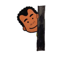 Middle-aged man of a punch perm. sticker #3748154