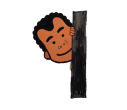 Middle-aged man of a punch perm. sticker #3748154