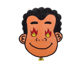 Middle-aged man of a punch perm. sticker #3748155