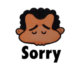 Middle-aged man of a punch perm. sticker #3748156