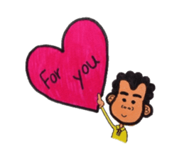 Middle-aged man of a punch perm. sticker #3748157