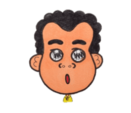 Middle-aged man of a punch perm. sticker #3748160