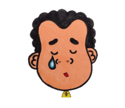 Middle-aged man of a punch perm. sticker #3748164