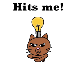 The cats with a mole on their face sticker #3748427