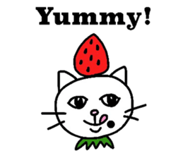 The cats with a mole on their face sticker #3748441