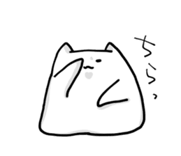 White and soft cat sticker #3748690