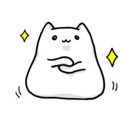 White and soft cat sticker #3748695