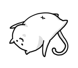 White and soft cat sticker #3748703