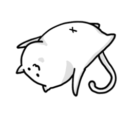 White and soft cat sticker #3748703
