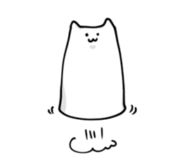 White and soft cat sticker #3748722
