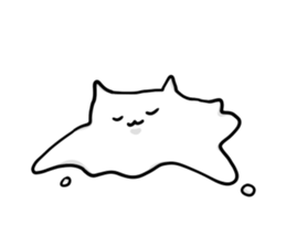 White and soft cat sticker #3748724