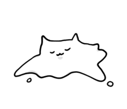 White and soft cat sticker #3748724