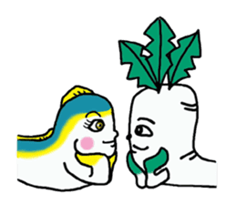Of yellowtail radish Britney Daichan sticker #3749095