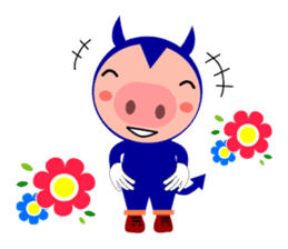 Small devil piglet "Deviton"2 sticker #3749582