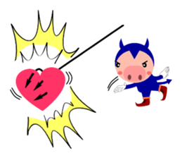 Small devil piglet "Deviton"2 sticker #3749588