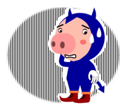 Small devil piglet "Deviton"2 sticker #3749593