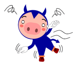 Small devil piglet "Deviton"2 sticker #3749602