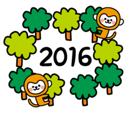 Sticker for happy new year 2016 sticker #3749853