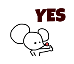 Pure white mouse (English Ver.) sticker #3750567