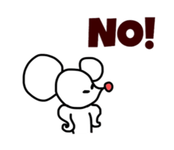 Pure white mouse (English Ver.) sticker #3750568