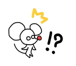 Pure white mouse (English Ver.) sticker #3750569