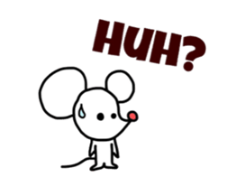 Pure white mouse (English Ver.) sticker #3750570