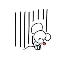 Pure white mouse (English Ver.) sticker #3750571