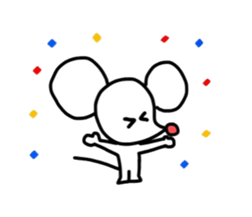 Pure white mouse (English Ver.) sticker #3750573