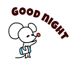 Pure white mouse (English Ver.) sticker #3750574