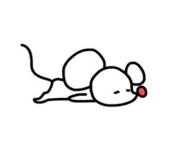 Pure white mouse (English Ver.) sticker #3750576