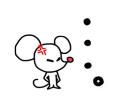 Pure white mouse (English Ver.) sticker #3750577