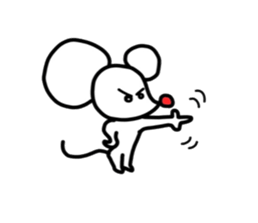 Pure white mouse (English Ver.) sticker #3750578