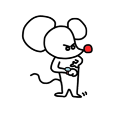 Pure white mouse (English Ver.) sticker #3750579