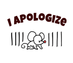 Pure white mouse (English Ver.) sticker #3750580