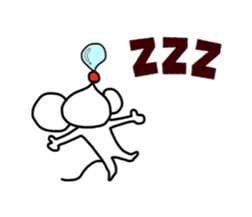 Pure white mouse (English Ver.) sticker #3750581
