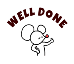 Pure white mouse (English Ver.) sticker #3750582